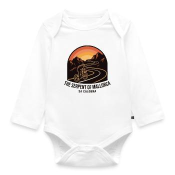 The Serpent of Mallorca Cycling Art - Organic Longsleeve Baby Bodysuit - white - Front