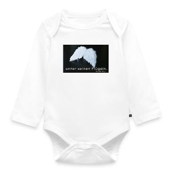 Engelflügel Psalm 91:4 - Baby Bio-Langarm-Body - Weiß - Vorne