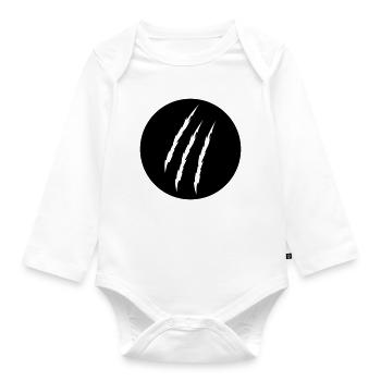 claw - Organic Longsleeve Baby Bodysuit - white - Front