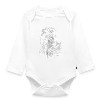 George Washington beim BBQ Grillen - Baby Bio-Langarm-Body - Weiß - Vorne