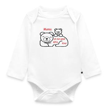 Kita Kind - Baby Bio-Langarm-Body - Weiß - Vorne
