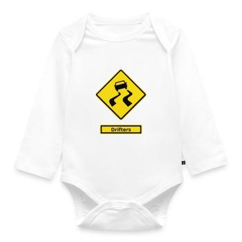 Drifters sign - Organic Longsleeve Baby Bodysuit - white - Front