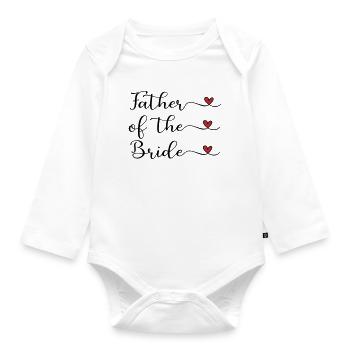 Father of the Bride - Organic Longsleeve Baby Bodysuit - white - Front