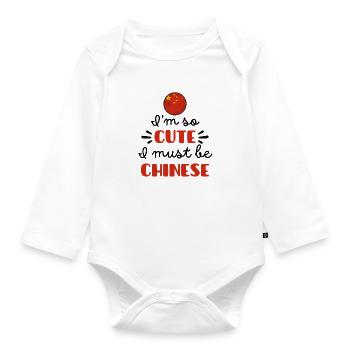 Ich bin so süß, ich muss chinesisch sein – Baby & Kinder - Baby Bio-Langarm-Body - Weiß - Vorne