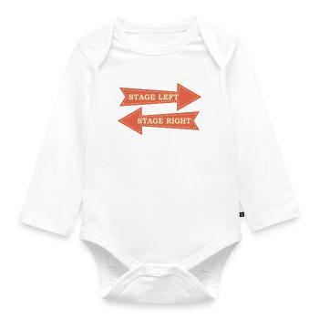 Theatre Drama Funny Stage Left Right Dramatics - Organic Longsleeve Baby Bodysuit - white - Front