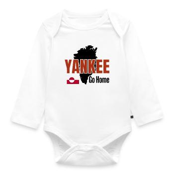Greenland: Yankee Go Home - Organic Longsleeve Baby Bodysuit - white - Front