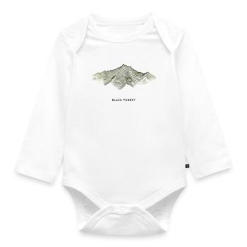 Black Forest Topographic | Vintage Line Art - Baby Bio-Langarm-Body - Weiß - Vorne