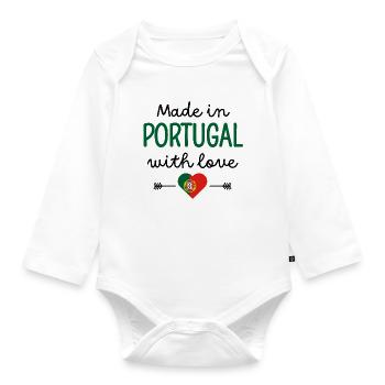 Made in Portugal with Love – Babykleidung - Baby Bio-Langarm-Body - Weiß - Vorne