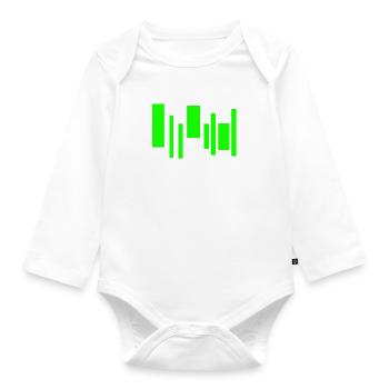 Neon Equalizer Rhythm - Baby Bio-Langarm-Body - Weiß - Vorne