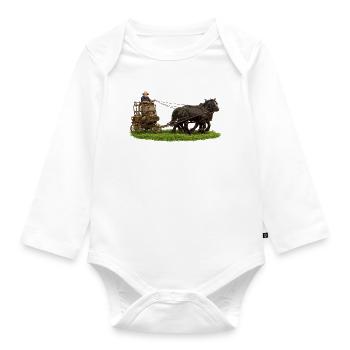 Pferde- und Kutschtour - Baby Bio-Langarm-Body - Weiß - Vorne