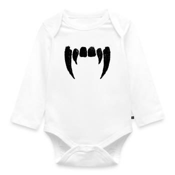 Klaue Kreis - Distressed Grafik - Baby Bio-Langarm-Body - Weiß - Vorne