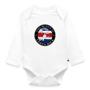 Take Me Back to Costa Rica Toucan - Organic Longsleeve Baby Bodysuit - white - Front