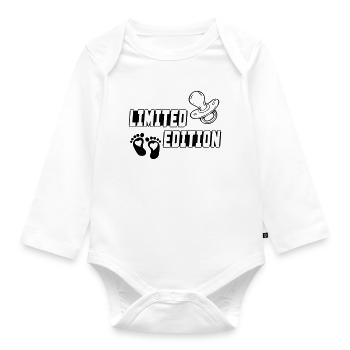 Limited Edition Babysprüche Einzigartig Lustig - Baby Bio-Langarm-Body - Weiß - Vorne