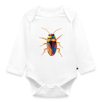 Kakerlake Küchenschabe Insekten Schabe Kakerlaken - Baby Bio-Langarm-Body - Weiß - Vorne