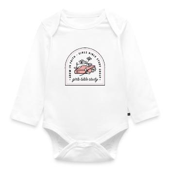 Mädchenbibelstunde - Baby Bio-Langarm-Body - Weiß - Vorne