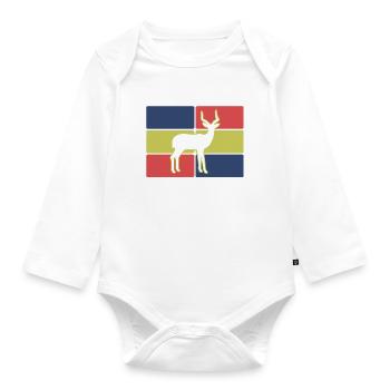 Antilope Afrika Safari - Baby Bio-Langarm-Body - Weiß - Vorne