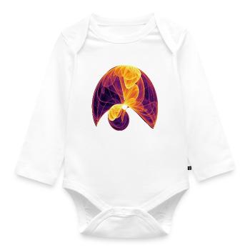 Sonnenblüte – Mathe Kunst - Baby Bio-Langarm-Body - Weiß - Vorne