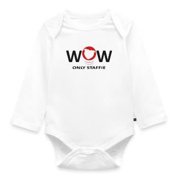 Staffies wow - 040 - Baby Bio-Langarm-Body - Weiß - Vorne