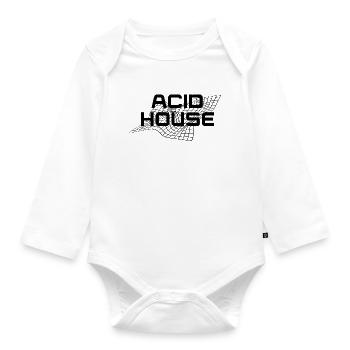 Acid Haus - Baby Bio-Langarm-Body - Weiß - Vorne