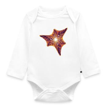 Sternenflamme - Chaoskunst - Baby Bio-Langarm-Body - Weiß - Vorne
