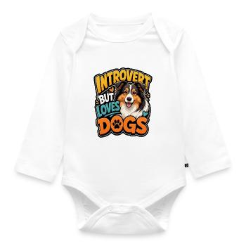 Shetland Shepherd - Baby Bio-Langarm-Body - Weiß - Vorne