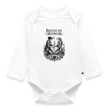 Bound by Honor | Medieval Gothic Love - Baby Bio-Langarm-Body - Weiß - Vorne