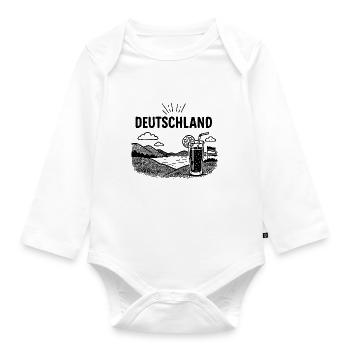 Deutschland - Urlaubsstimmung - Baby Bio-Langarm-Body - Weiß - Vorne
