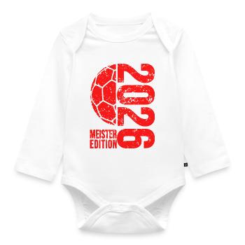 Handball Meister Shirt 2026, Rot, red edition - Baby Bio-Langarm-Body - Weiß - Vorne