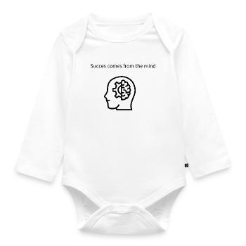 Gehirn-und-Ausrüstung-Symbiose - Baby Bio-Langarm-Body - Weiß - Vorne