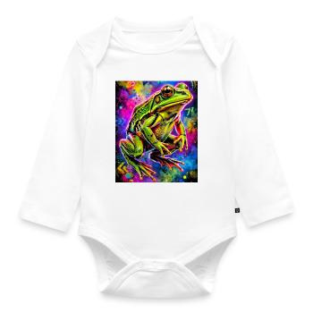 Frosch - Baby Bio-Langarm-Body - Weiß - Vorne