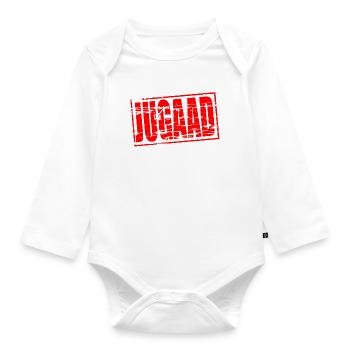 Jugaad. जुगाड़ - Baby Bio-Langarm-Body - Weiß - Vorne