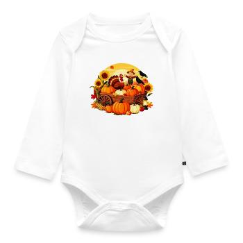Herbsternteparade - Baby Bio-Langarm-Body - Weiß - Vorne