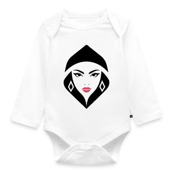 Cobra Queen – powerful, feminine, and commanding - Organic Longsleeve Baby Bodysuit - white - Front