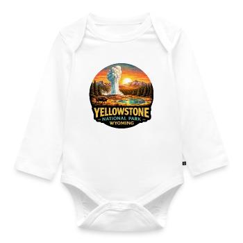 Yellowstone Nationalpark Abenteuer Natur - Baby Bio-Langarm-Body - Weiß - Vorne
