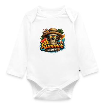 Summer is Comming - Baby Bio-Langarm-Body - Weiß - Vorne