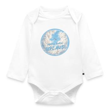 Hurra endlich Urlaub Urlaubszeit Urlaubstimmung - Baby Bio-Langarm-Body - Weiß - Vorne