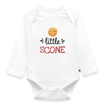 Little Scone – Vêtements de bébé mignons - Body Bébé bio manches longues - blanc - Devant