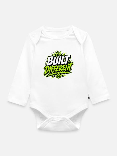 Built different - Baby Bio-Langarm-Body - Weiß