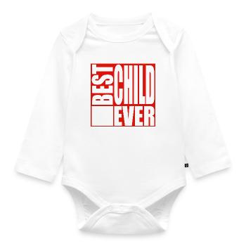 Bestes Kind Geschenk - Baby Bio-Langarm-Body - Weiß - Vorne