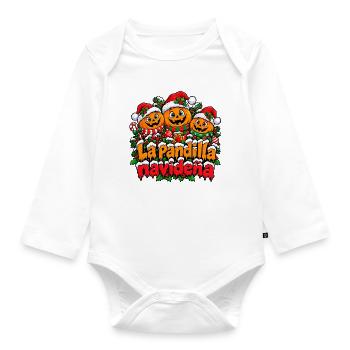 Die Weihnachtskürbis-Gang - Baby Bio-Langarm-Body - Weiß - Vorne