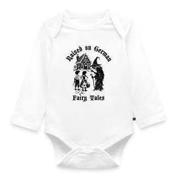 Raised on German Fairy Tails Hänsel und Gretel - Baby Bio-Langarm-Body - Weiß - Vorne