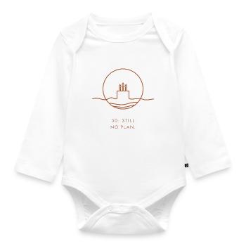 50. Geburtstagsgeschenk – 50. Immer noch kein Plan. - Baby Bio-Langarm-Body - Weiß - Vorne