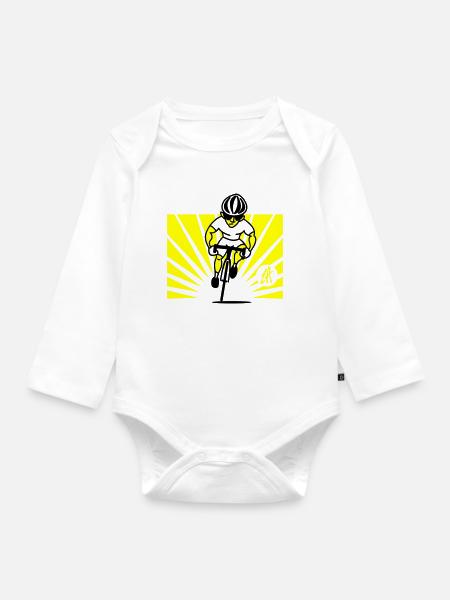 Radfahrer - Baby Bio-Langarm-Body - Weiß