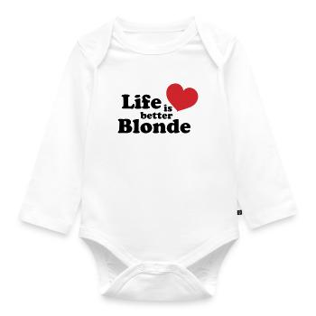 Blonde Life - Baby Bio-Langarm-Body - Weiß - Vorne