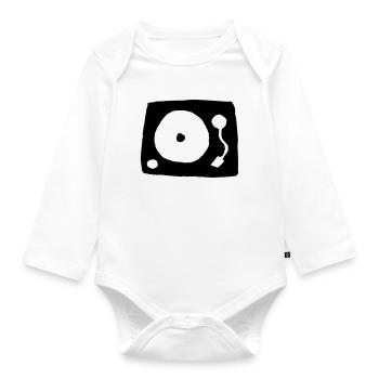 Record player - Organic Longsleeve Baby Bodysuit - white - Front