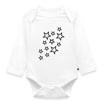 sterne und sternchen - Baby Bio-Langarm-Body - Weiß - Vorne