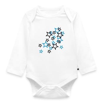 stars - Baby Bio-Langarm-Body - Weiß - Vorne