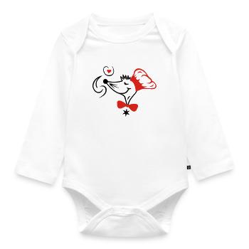 Star chef - Organic Longsleeve Baby Bodysuit - white - Front