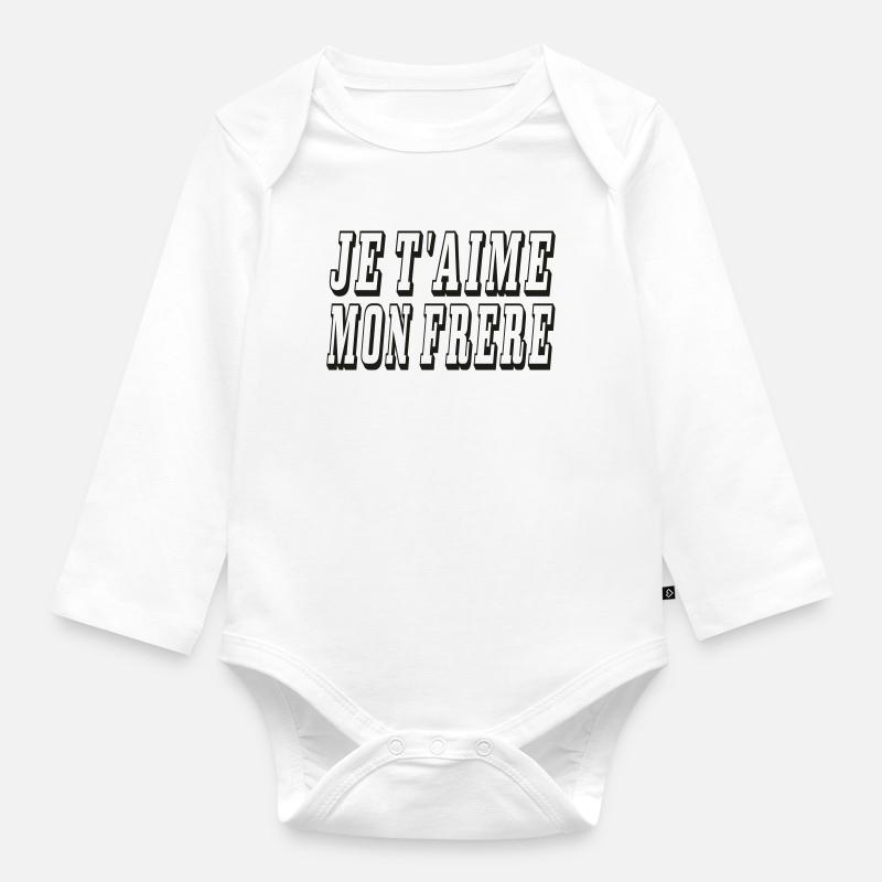 frere - Body Bébé bio manches longues - blanc