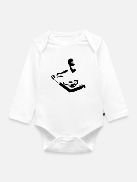 DJ - Baby Bio-Langarm-Body - Weiß